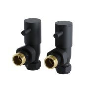 Milano - Modern Black Angled Radiator Valves