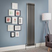 Milano Windsor - Lacquered Raw Metal Vertical Traditional Column Radiator - 1800mm x 380mm (Triple Column)