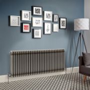 Milano Windsor - Lacquered Raw Metal Horizontal Traditional Column Radiator - 600mm x 1415mm (Triple Column)