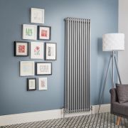 Milano Windsor - Metallic Silver Vertical Traditional Column Radiator (Triple Column) - Choice of Size