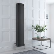 Milano Windsor - Anthracite Vertical Traditional Column Radiator - 1800mm x 380mm (Four Column)