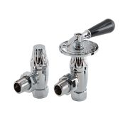Milano - Traditional Angled Thermostatic Radiator Valves - Choice of Finish