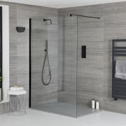 Milano Nero - Walk-In Shower Enclosure with Slate Tray - Choice of Sizes