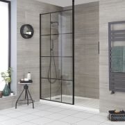 Milano Barq - Modern Walk-In Shower Enclosure with Tray - Choice of Sizes