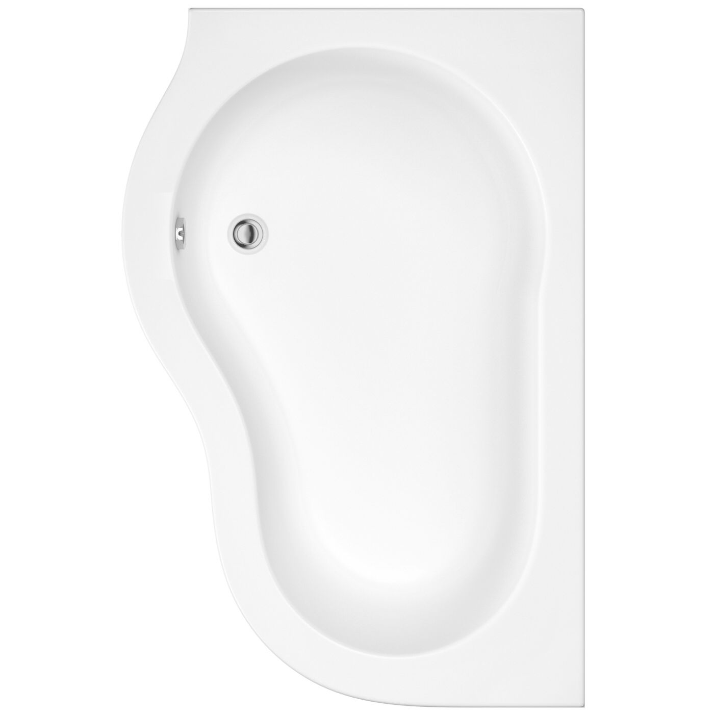 1500mm x 1000mm White Modern Bathroom Left Hand Corner Bath with Panel Milano Irwell 