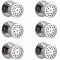 Milano Mirage - Modern Front Fix Pack of 6 Round Body Jets - Chrome