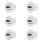 Milano Mirage - Modern Front Fix Pack of 6 Fine Mist Body Jets - Chrome