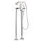 Milano Select - Traditional Lever Head Floor Standing Bath Shower Mixer Tap including Hand Shower - Chrome/White