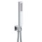 Milano Arvo - Modern Square Hand Shower with Integrated Wall Bracket and Outlet Elbow - Chrome