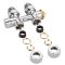 Milano - Chrome Thermostatic H-Block Straight Radiator Valves - 15mm Copper Euro Cone Adapters