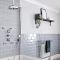 Milano Elizabeth - Chrome 300mm Traditional Apron Shower Head and Ceiling Arm