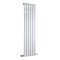 Milano Alpha - Chrome Flat Panel Vertical Designer Radiator - 1600mm x 450mm (Single Panel)