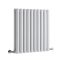 Milano Aruba - White Horizontal Designer Radiator - 600mm x 590mm (Double Panel)