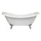Milano Legend - White Traditional Double-Ended Freestanding Slipper Bath with Choice of Feet - 1750mm x 730mm