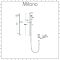 Milano Select - Rectangular Shower Riser Rail Kit - Chrome