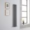 Milano Aruba - Anthracite Vertical Designer Radiator - 1400mm x 236mm (Single Panel)