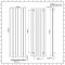 Milano Skye - Aluminium White Vertical Designer Radiator - 1800mm x 565mm