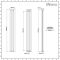 Milano Aruba Ayre - Aluminium Anthracite Vertical Designer Radiator - 1800mm x 230mm (Double Panel)