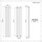 Milano Aruba Ayre - Aluminium Anthracite Vertical Designer Radiator - 1800mm x 350mm (Double Panel)