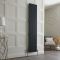 Milano Esme - Anthracite Vertical Aluminium Traditional Column Radiator - 1800mm x 360mm (Double Column)