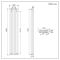 Milano Esme - Anthracite Vertical Aluminium Traditional Column Radiator - 1800mm x 360mm (Double Column)