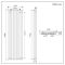 Milano Esme - Anthracite Vertical Aluminium Traditional Column Radiator - 1800mm x 540mm (Double Column)