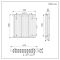 Milano Esme - Anthracite Horizontal Aluminium Traditional Column Radiator - 600mm x 585mm (Double Column)