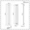 Milano Skye - Aluminium White Vertical Designer Radiator - 1600mm x 280mm