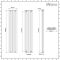 Milano Aruba Ayre - Aluminium White Vertical Designer Radiator - 1800mm x 350mm (Double Panel)