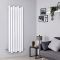 Milano Motus - Aluminium White Vertical Designer Radiator - 1600mm x 550mm (Single Panel)