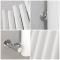 Milano Motus - Aluminium White Vertical Designer Radiator - 1600mm x 550mm (Single Panel)