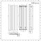 Milano Motus - Aluminium White Vertical Designer Radiator - 1600mm x 550mm (Single Panel)