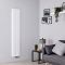 Milano Skye - White Aluminium Vertical Designer Radiator - 1600mm x 375mm (Single Panel)