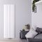 Milano Skye - Aluminium White Vertical Designer Radiator - 1600mm x 565mm
