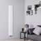 Milano Skye - Aluminium White Vertical Designer Radiator - 1800mm x 280mm