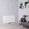 Milano Skye - Aluminium White Horizontal Designer Radiator - 600mm x 1135mm