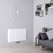 Milano Skye - Aluminium White Horizontal Designer Radiator - 600mm x 945mm