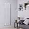 Milano Aruba Ayre - Aluminium White Vertical Designer Radiator - 1800mm x 470mm (Double Panel)
