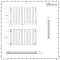 Milano Aruba Ayre - Aluminium White Horizontal Designer Radiator - 600mm x 1070mm (Double Panel)
