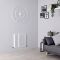 Milano Aruba Ayre - Aluminium White Horizontal Designer Radiator - 600mm x 590mm (Double Panel)