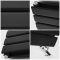 Milano Alpha - Black Flat Panel Horizontal Designer Radiator - 635mm x 1190mm (Double Panel)
