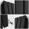 Milano Alpha - Black Flat Panel Vertical Designer Radiator - 1780mm x 280mm (Double Panel)