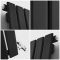 Milano Alpha - Black Flat Panel Vertical Designer Radiator - 1600mm x 280mm (Single Panel)