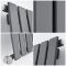 Milano Alpha Electric - Anthracite Horizontal Flat Panel Designer Radiator - 635mm x 980mm (Single Panel)
