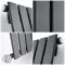Milano Alpha Electric - Black Horizontal Flat Panel Designer Radiator - 635mm x 840mm (Single Panel)