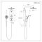 Aquas Well - 9.5kW Electric Shower with Head and Riser Rail Kit - Choice of Finish