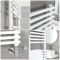 Milano Arno Dual Fuel - White Bar on Bar Heated Towel Rail - 1738mm x 450mm