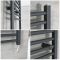 Milano Artle Electric - Anthracite Straight Heated Towel Rail - 1200mm x 400mm