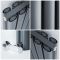 Milano Aruba Ayre - Aluminium Anthracite Horizontal Designer Radiator - 600mm x 1190mm (Double Panel)