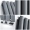Milano Aruba Flow - Anthracite Vertical Middle Connection Designer Radiator - 1600mm x 236mm (Double Panel)
